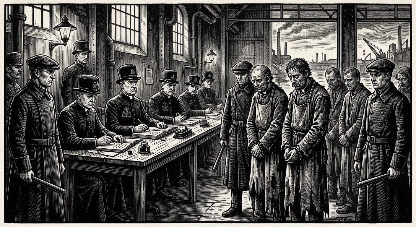 Sandomierz — On the Tribunal at Sandomierz, rendered as woodcut.