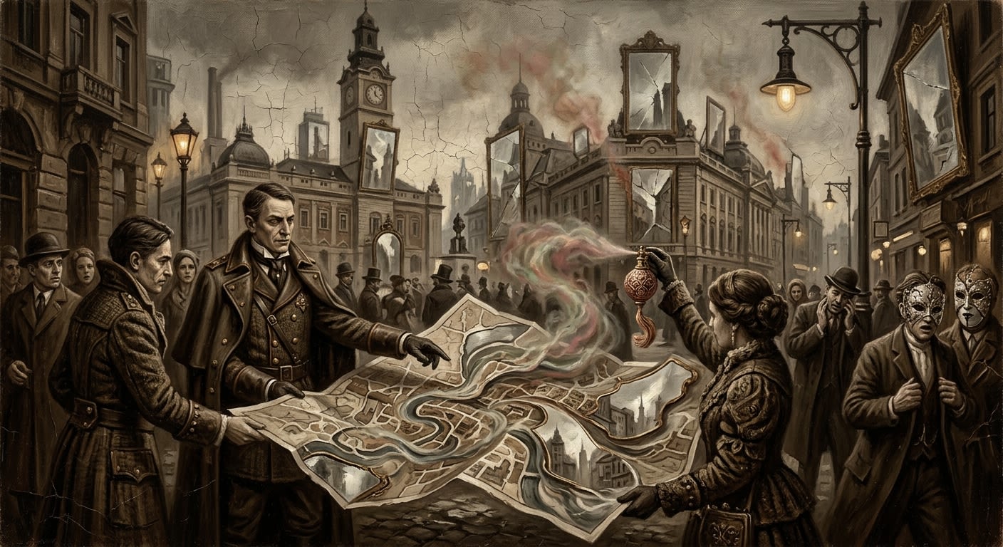 Shattered Courts — Shattered Courts, rendered as oil-painting.