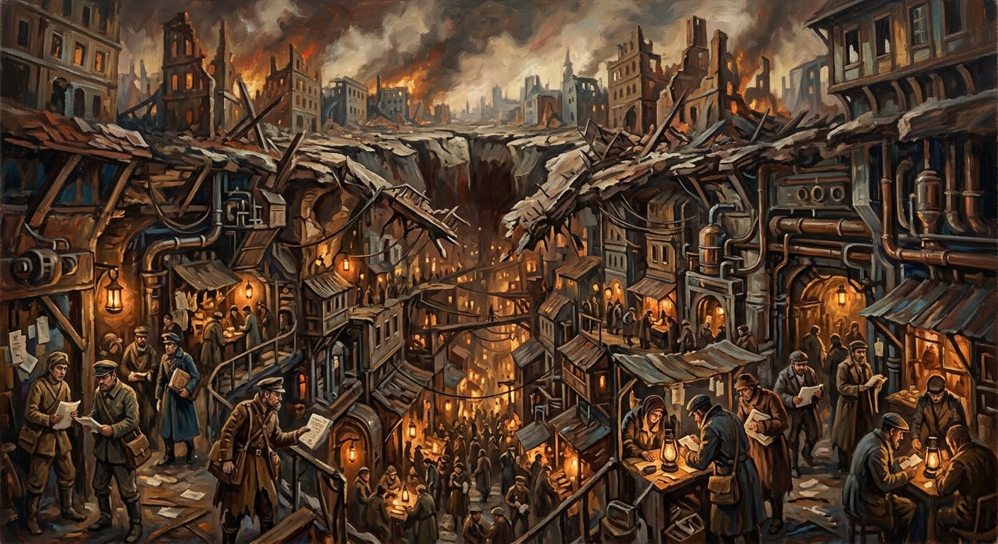 Skopje — Skopje, rendered as oil-painting.