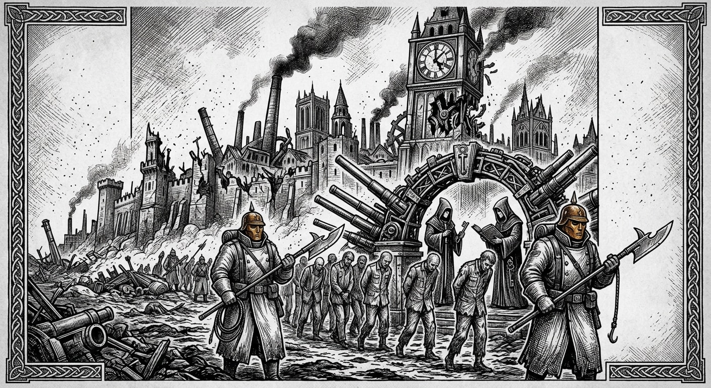 Toledo — On the Siege That Lost Correctly, rendered as woodcut.