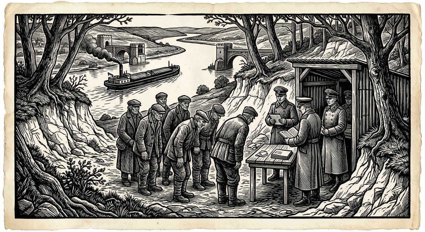 Trier — On the Margins Outside the City, rendered as woodcut.