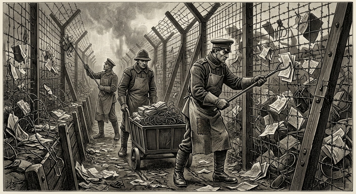 The Wire Orchard — On the Men Who Tend It, rendered as engraving.