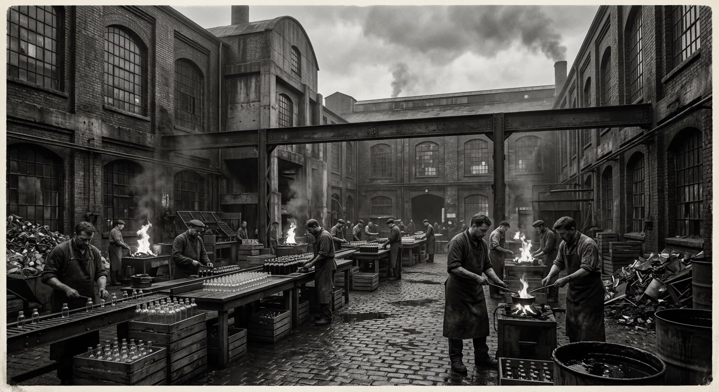 Bottle Quay — On the Glassyards, rendered as photograph.