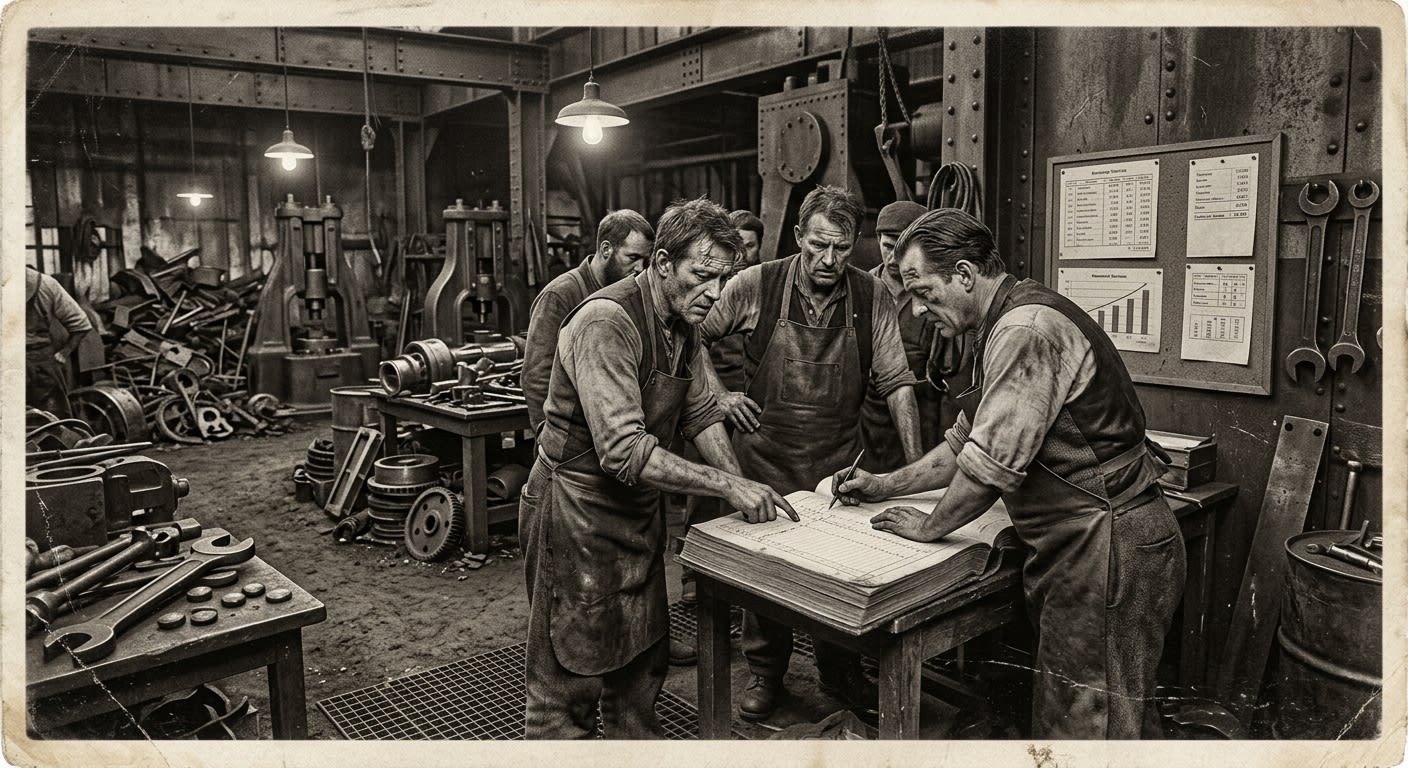 Brasswright Guild — On Its Founding in Heat and Debt, rendered as photograph.