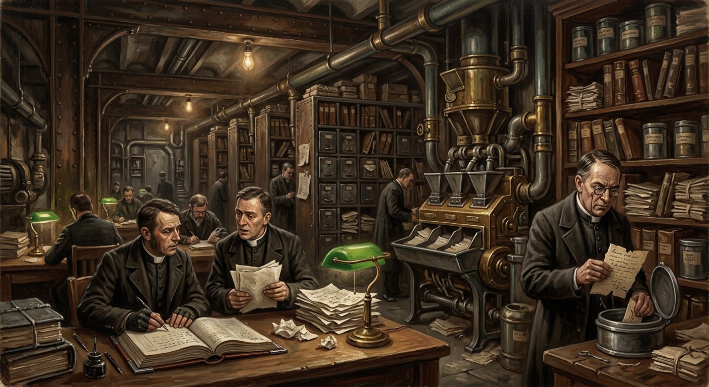 Bureau of Hearsay — Bureau of Hearsay, rendered as oil-painting.