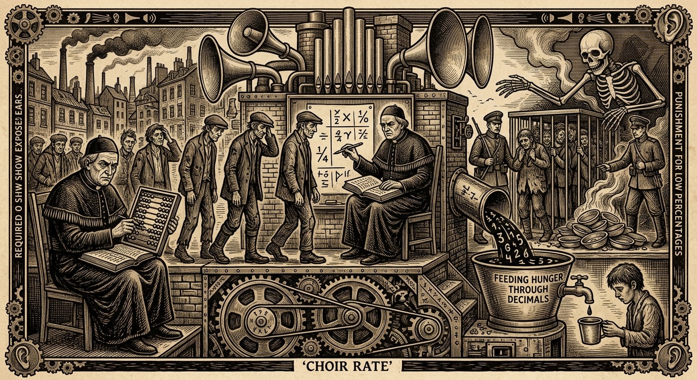 Choir Rate — On the Calculation, rendered as woodcut.