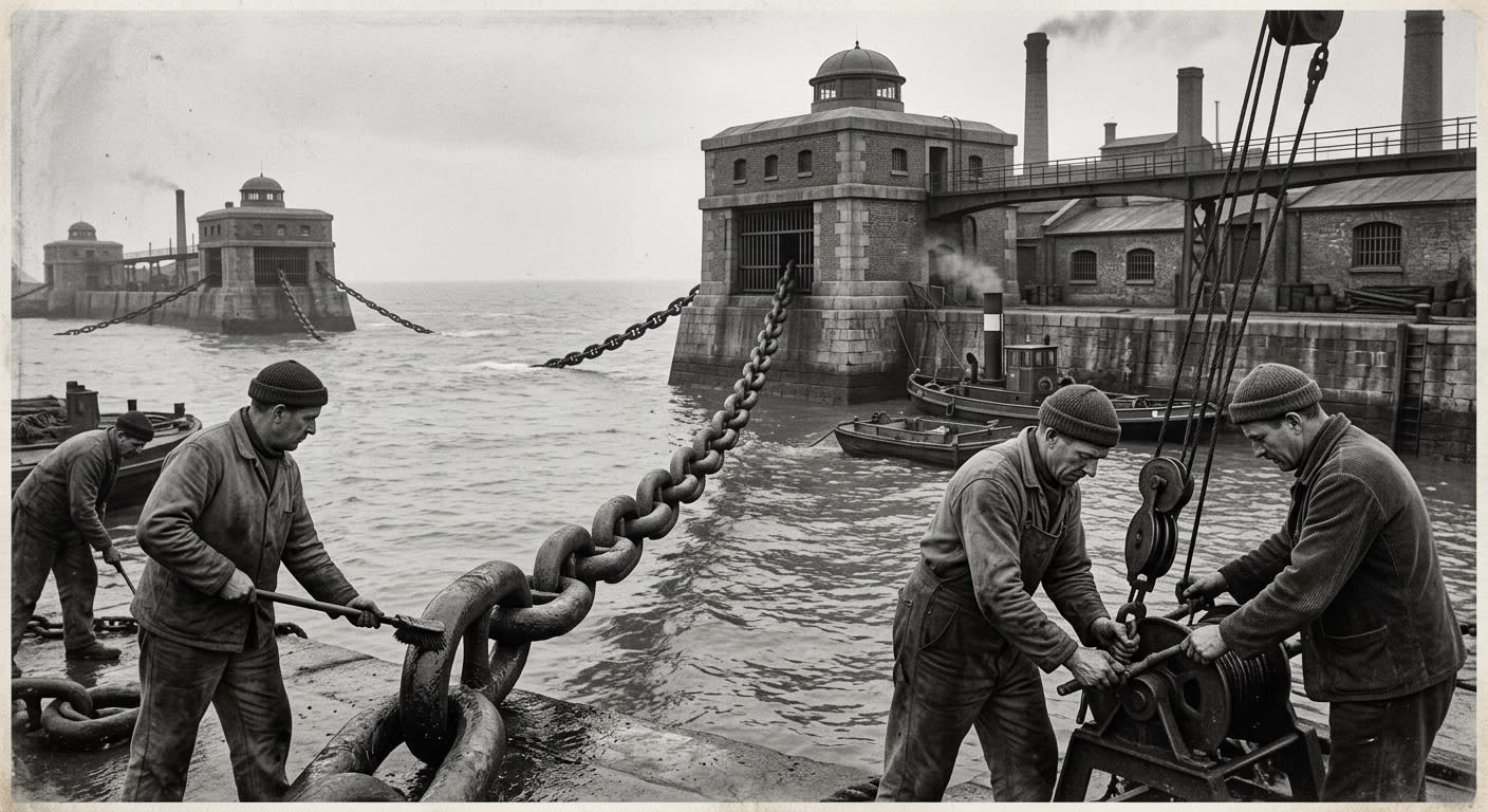 Custodians of the Chain — On the Towers, Links, and Daily Labour, rendered as photograph.