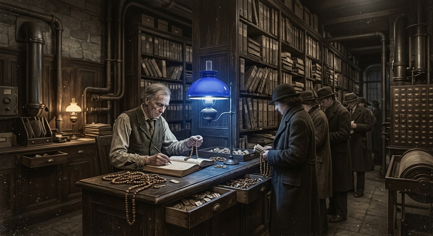Desk Eleven — On Its Origin in Denial, rendered as photograph.