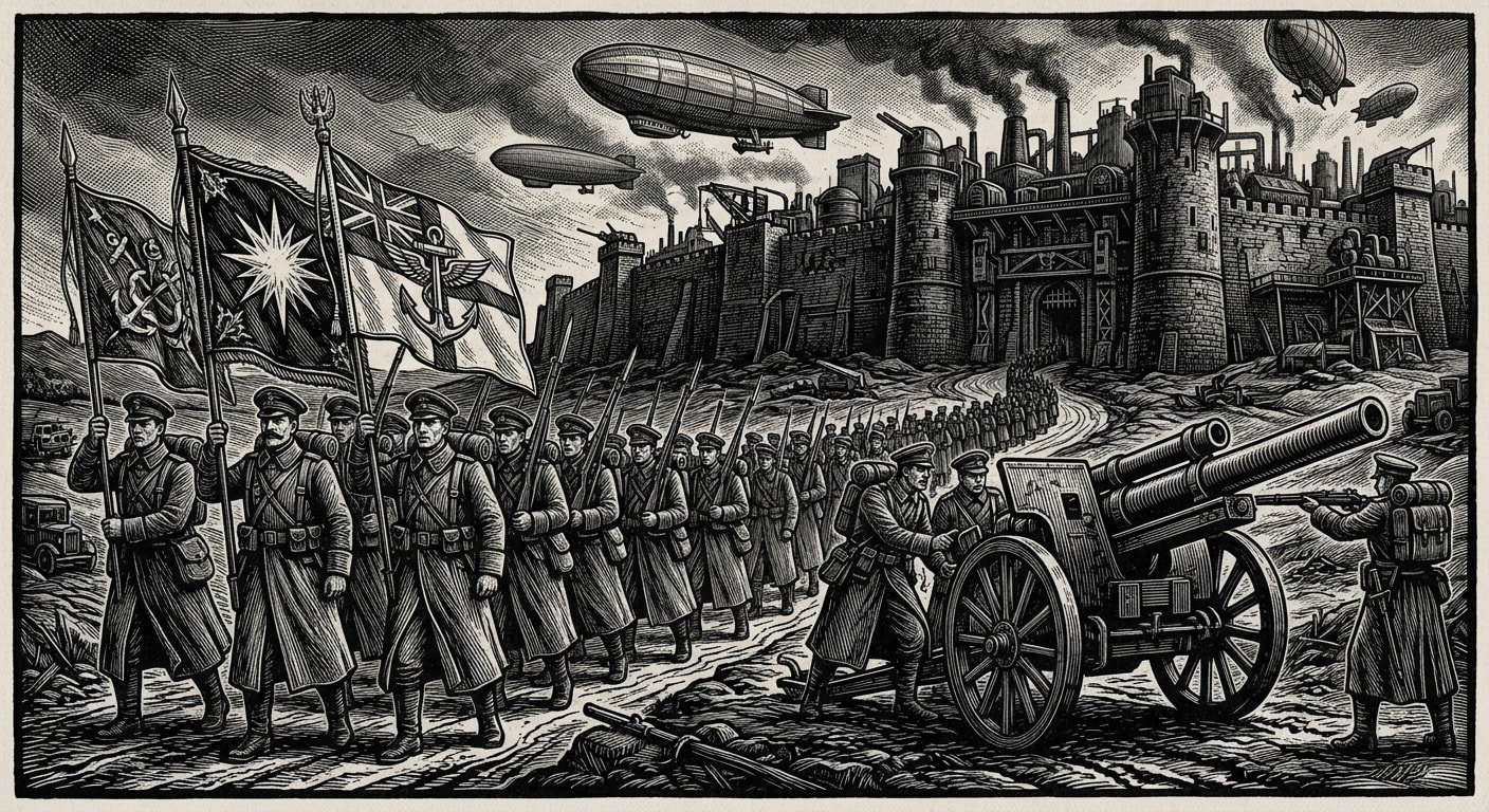 4th Orison Company — On the Arrival at Toledo, rendered as woodcut.