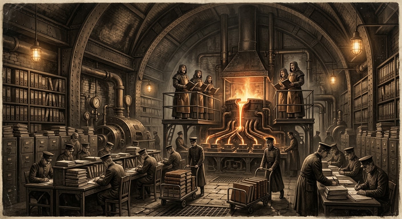 Hall of Measures — On Its Foundation Under the Compact, rendered as photograph.