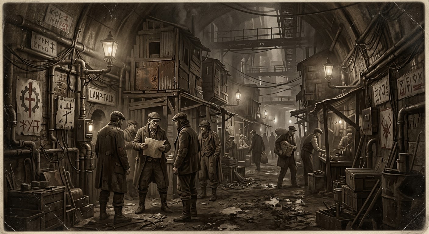 Hush Tunnels — On the Buried Town, rendered as photograph.
