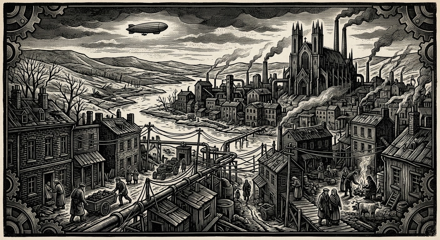 Investigation 447-N — On the Fourteen Settlements, rendered as woodcut.
