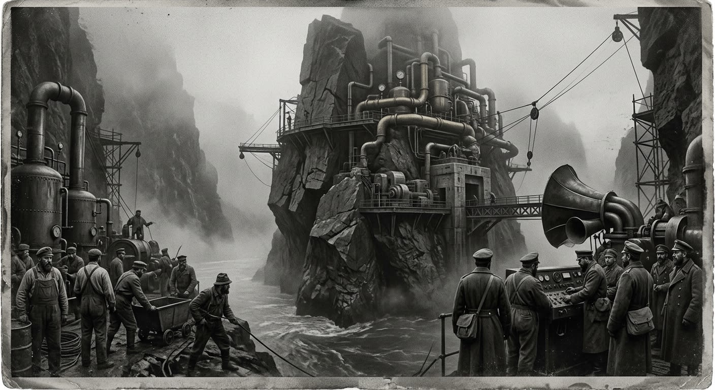 Iron Gates Gorge — On the Stone That Rings, rendered as photograph.
