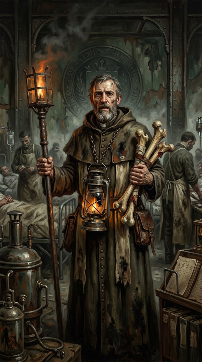 Saint Maurus of the Burnt Lantern — Saint Maurus of the Burnt Lantern, rendered as oil-painting.