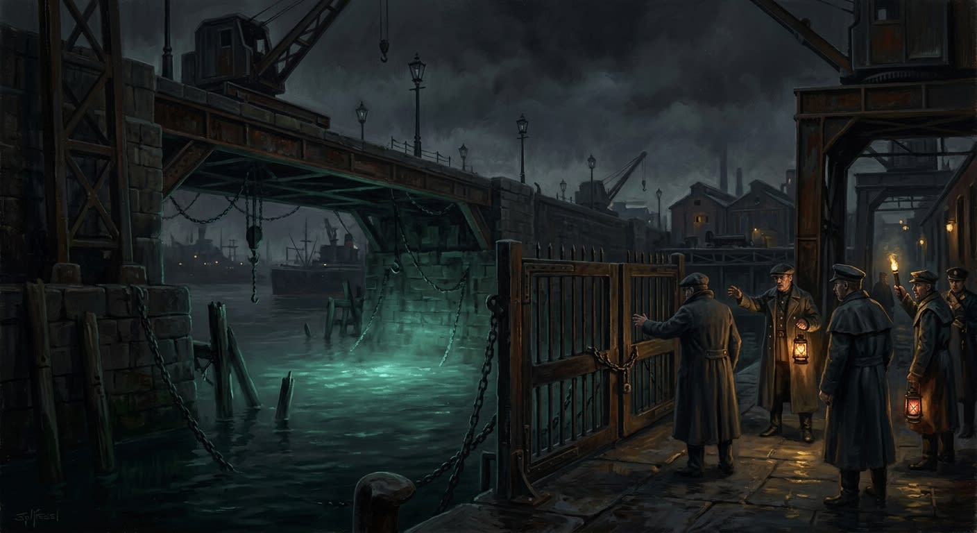 Silence of Harbor Lamps — Silence of Harbor Lamps, rendered as oil-painting.