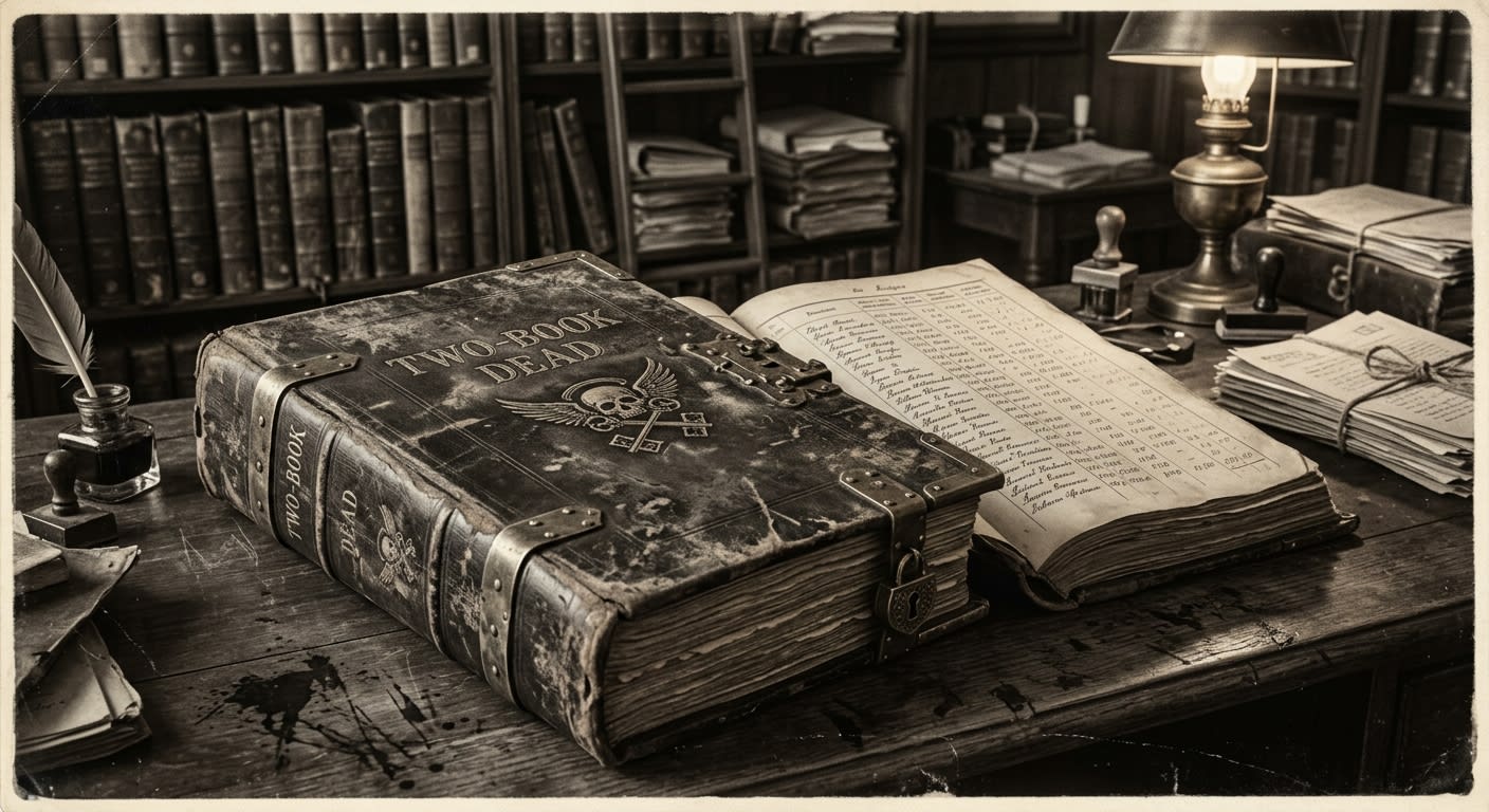 Two-Book Dead — On the Official Book, rendered as photograph.
