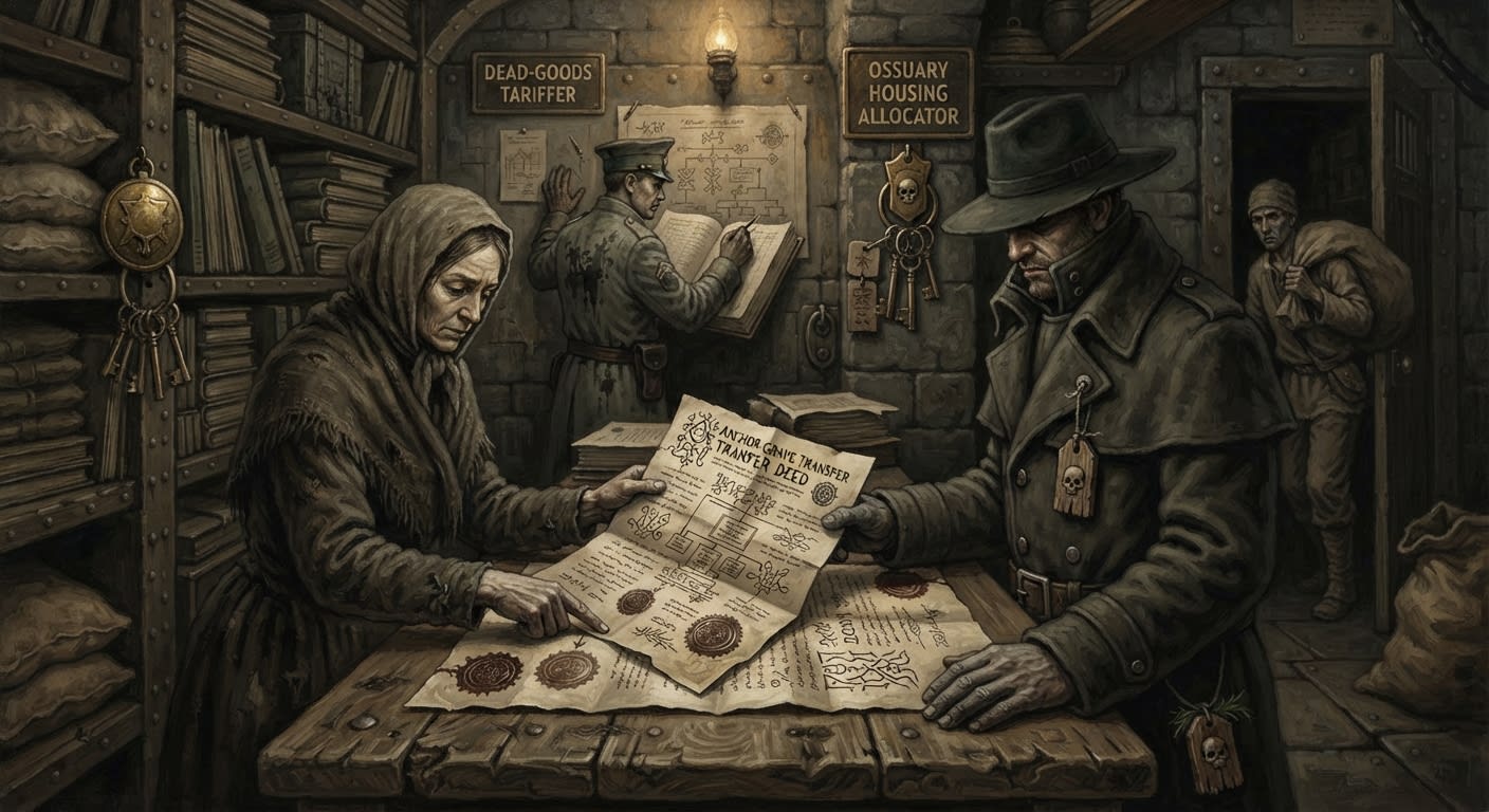 Anchor-Grave Transfer Deed — Anchor-Grave Transfer Deed, rendered as oil-painting.