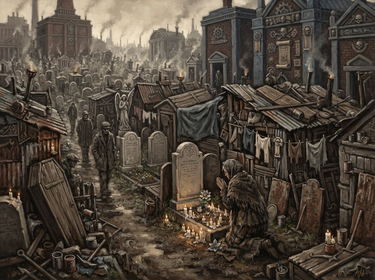 Anchor Graves — Anchor Graves, rendered as oil-painting.