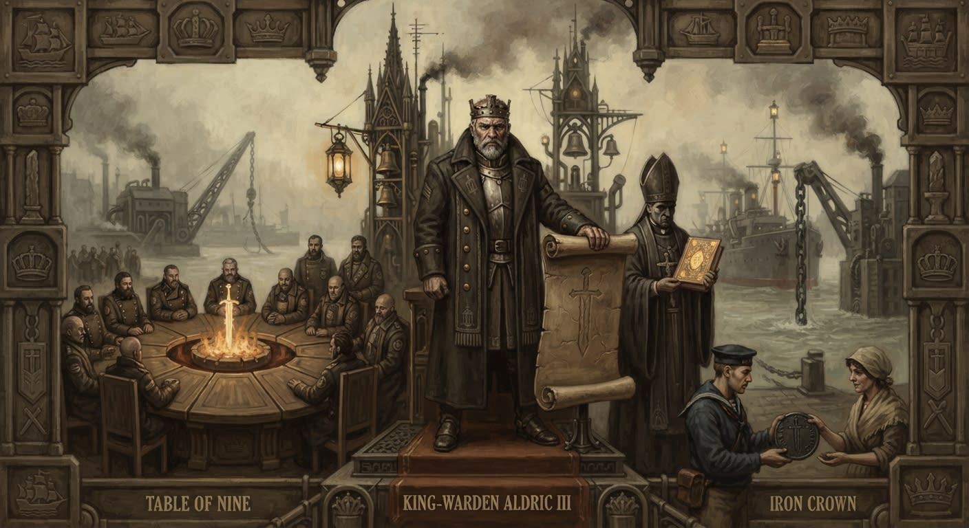 Arthurian legitimacy — Arthurian legitimacy, rendered as oil-painting.