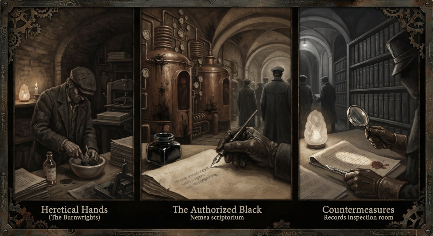 Ash-Ink — Ash-Ink, rendered as oil-painting.