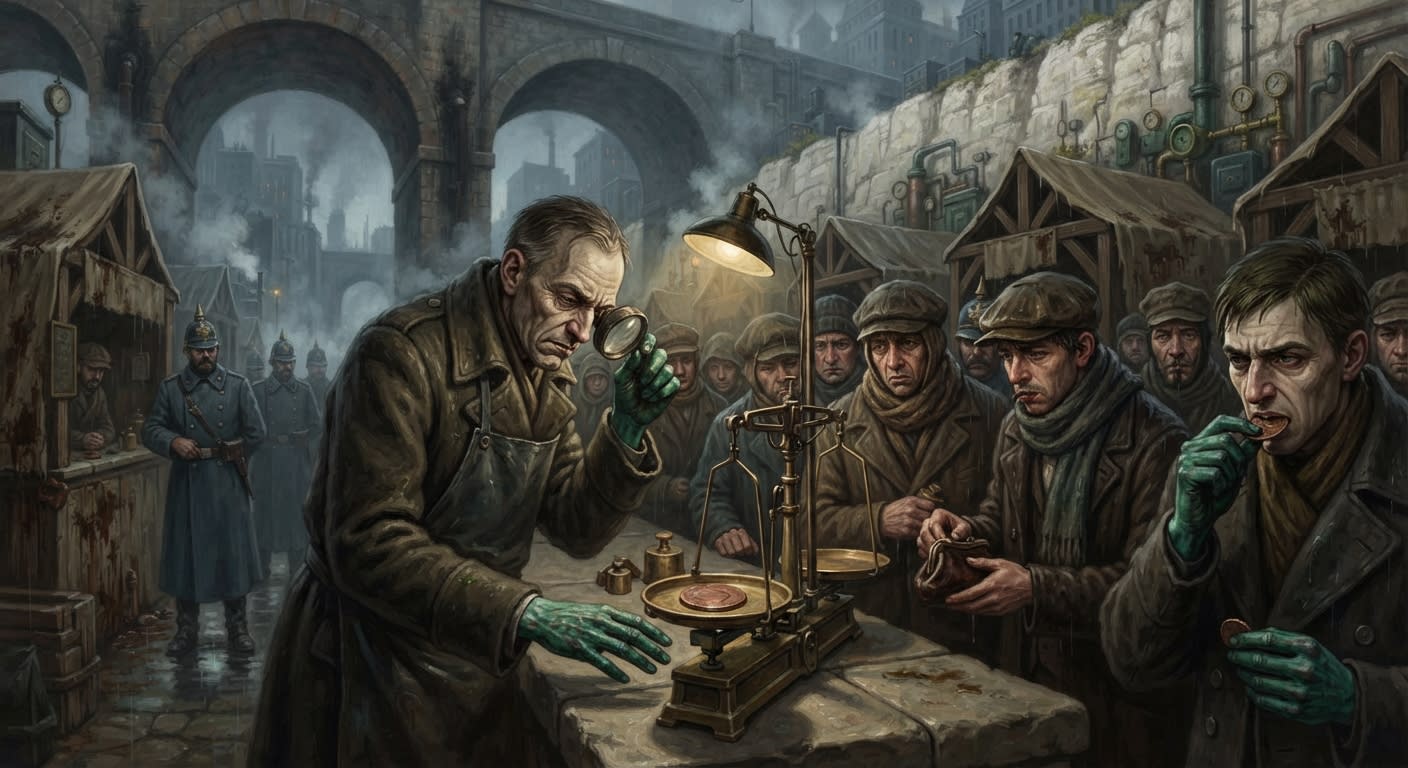 Assayers of the Bitter Scale — Assayers of the Bitter Scale, rendered as oil-painting.