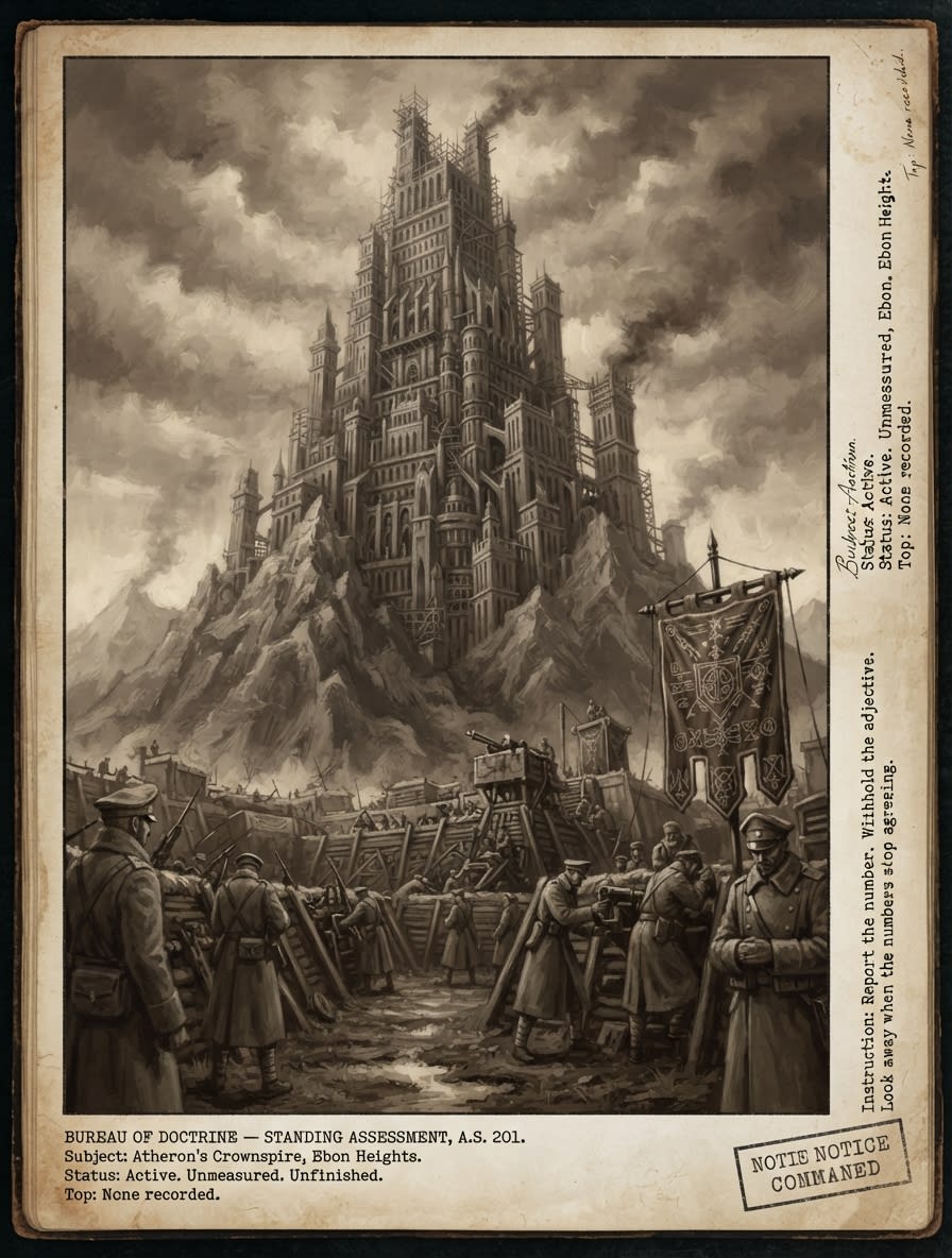 Atheron's Crownspire — Atheron's Crownspire, rendered as oil-painting.