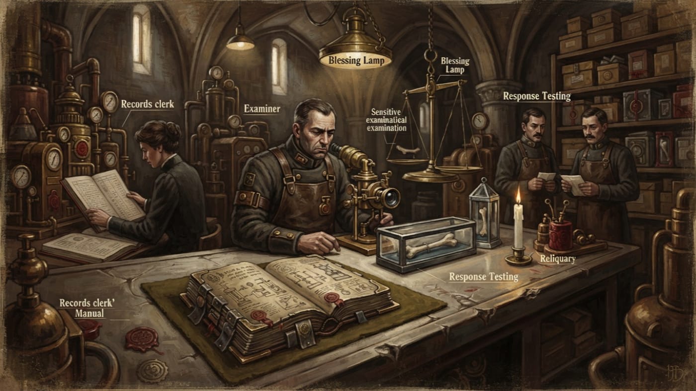 Authenticators' Manual — Authenticators' Manual, rendered as oil-painting.