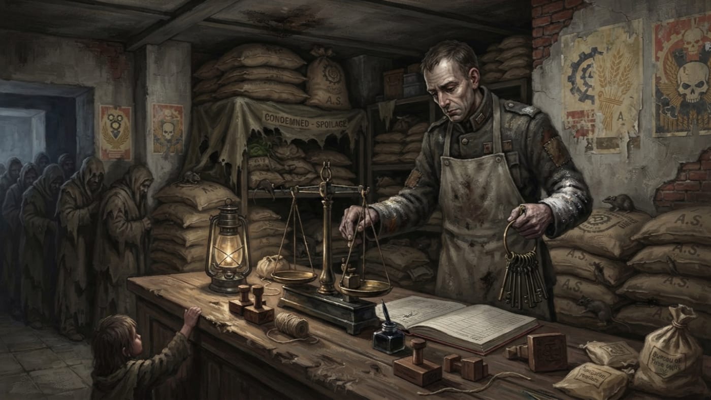 Auxiliary Store Warden — Auxiliary Store Warden, rendered as oil-painting.