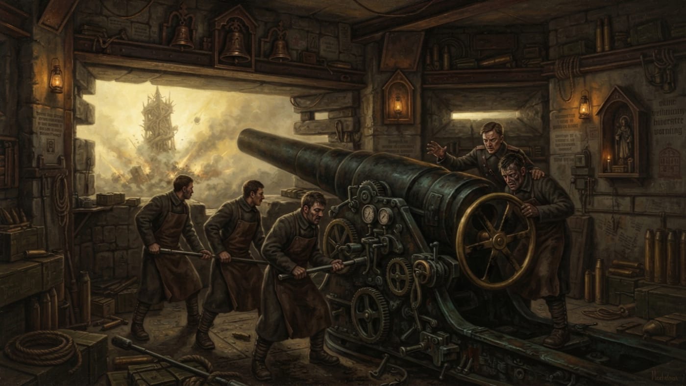 Battery Saint Ulrich — Battery Saint Ulrich, rendered as oil-painting.