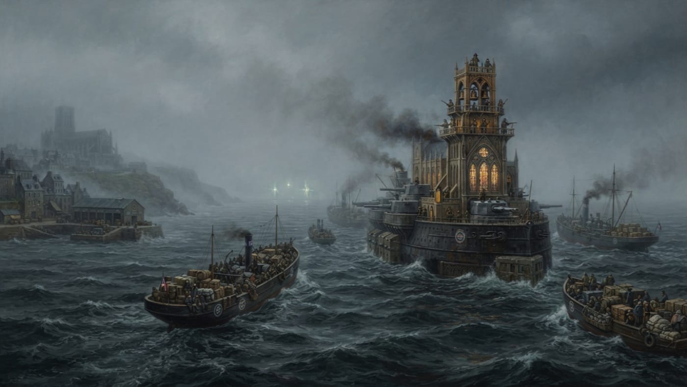 Bay of Biscay — Bay of Biscay, rendered as oil-painting.