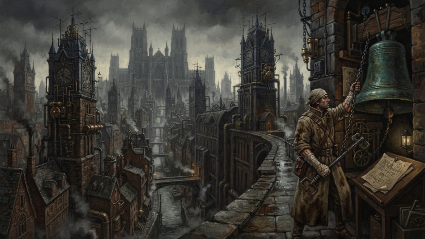 Bell Codes — Bell Codes, rendered as oil-painting.