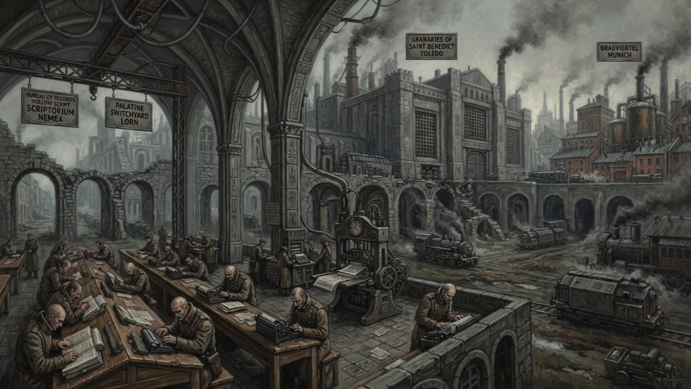 Benedictine — Benedictine, rendered as oil-painting.