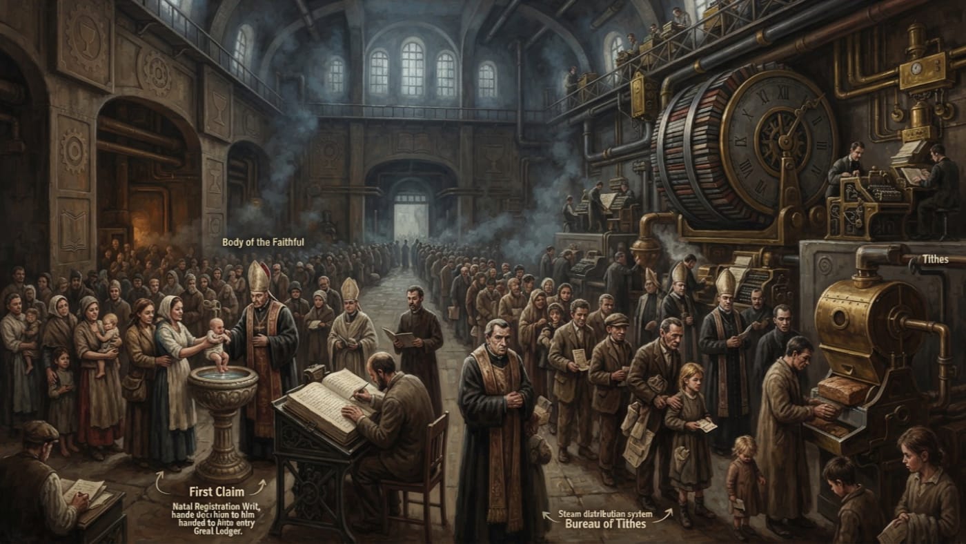 Body of the Faithful — Body of the Faithful, rendered as oil-painting.