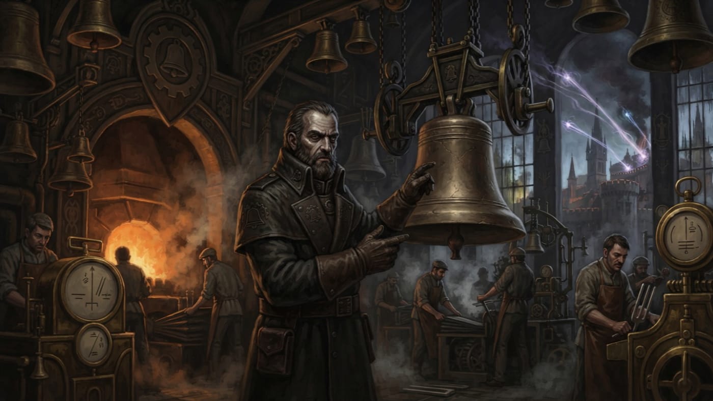 Bell-Master Odran Vey — Bell-Master Odran Vey, rendered as oil-painting.