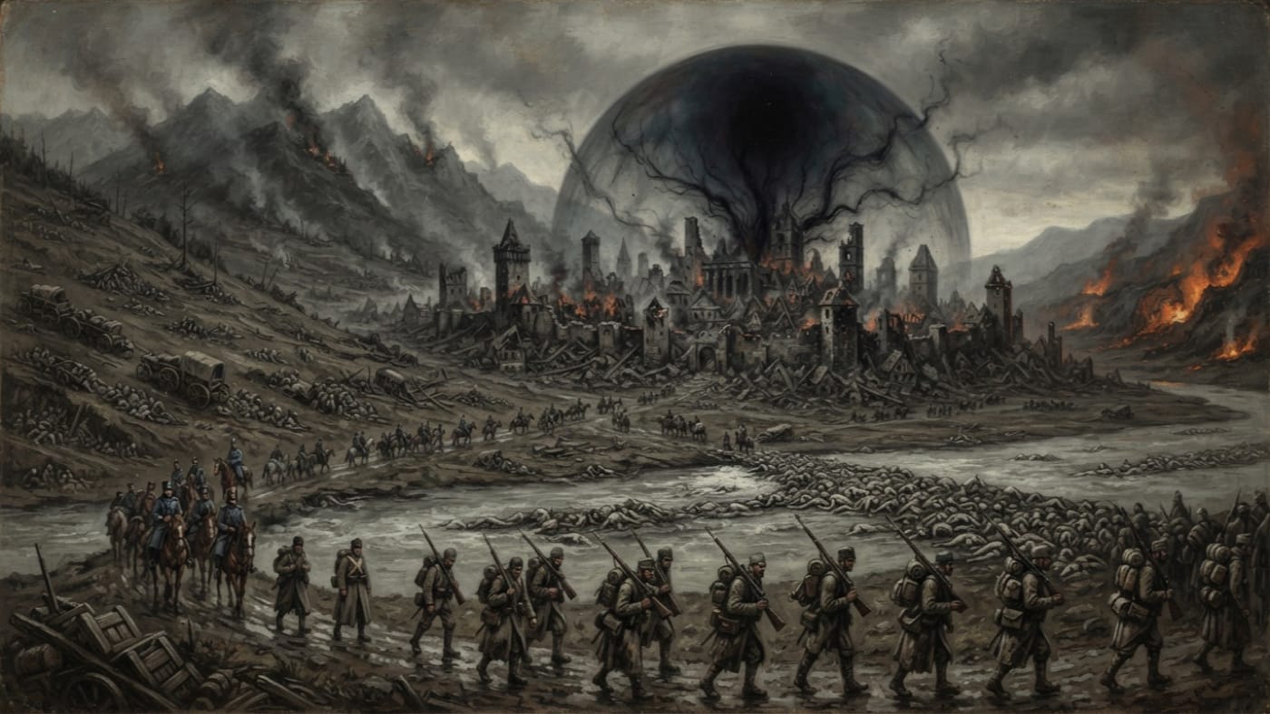 Brașov Crisis — Brașov Crisis, rendered as oil-painting.