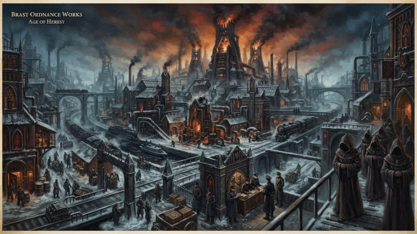 Brast Ordnance Works — Brast Ordnance Works, rendered as oil-painting.