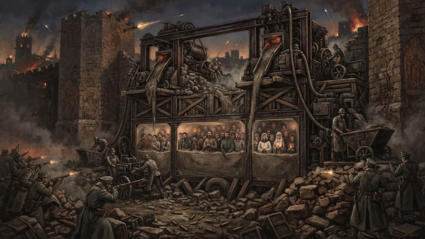 Breach-Sealing Apparatus Model 7 — Breach-Sealing Apparatus Model 7, rendered as oil-painting.