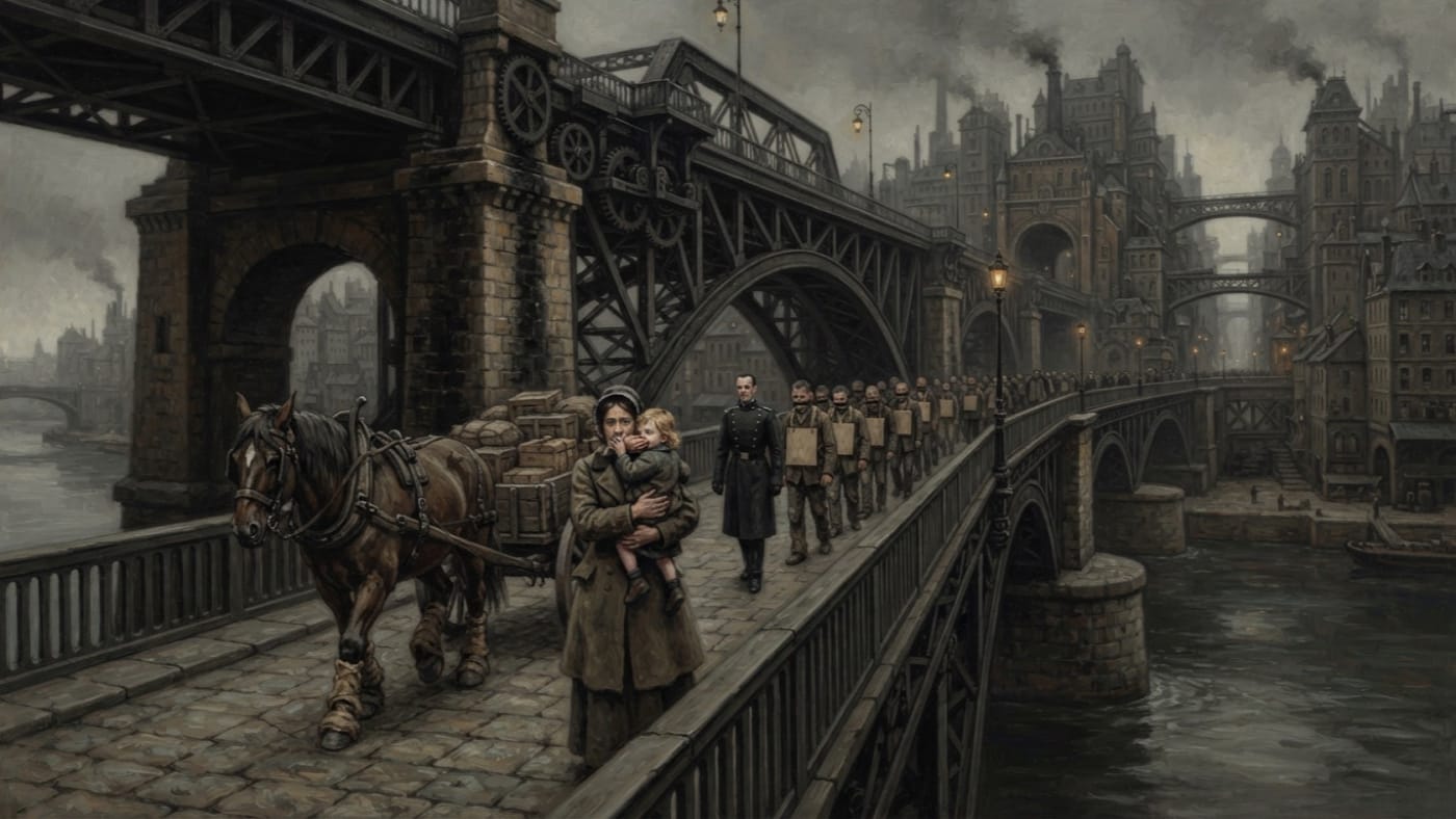 Bridge of the Silent Toll — Bridge of the Silent Toll, rendered as oil-painting.