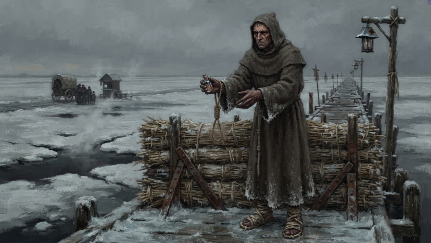 Brother Erasmus of the Fourth Post — Brother Erasmus of the Fourth Post, rendered as oil-painting.