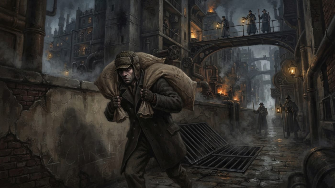 Cache Runner — Cache Runner, rendered as oil-painting.