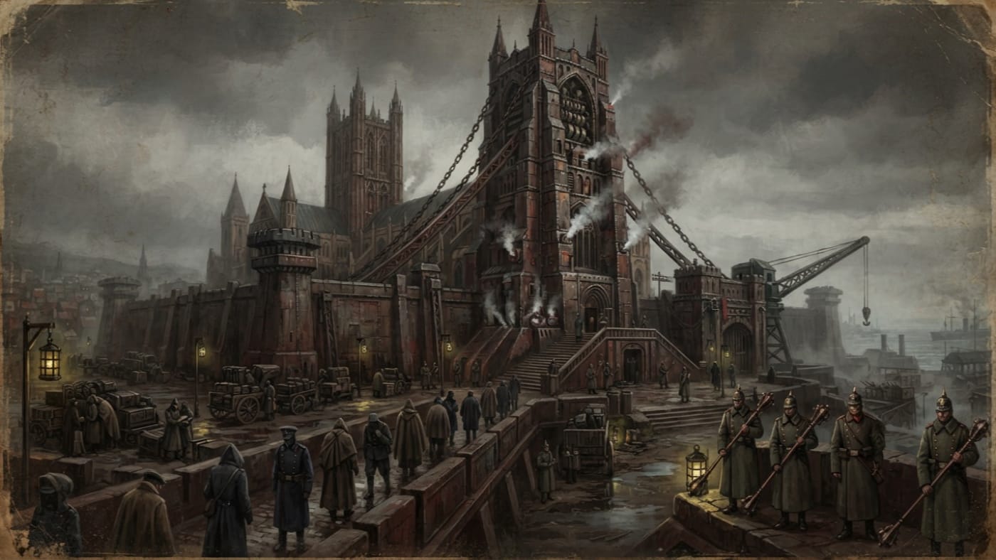 Canterbury Cathedral — Canterbury Cathedral, rendered as oil-painting.