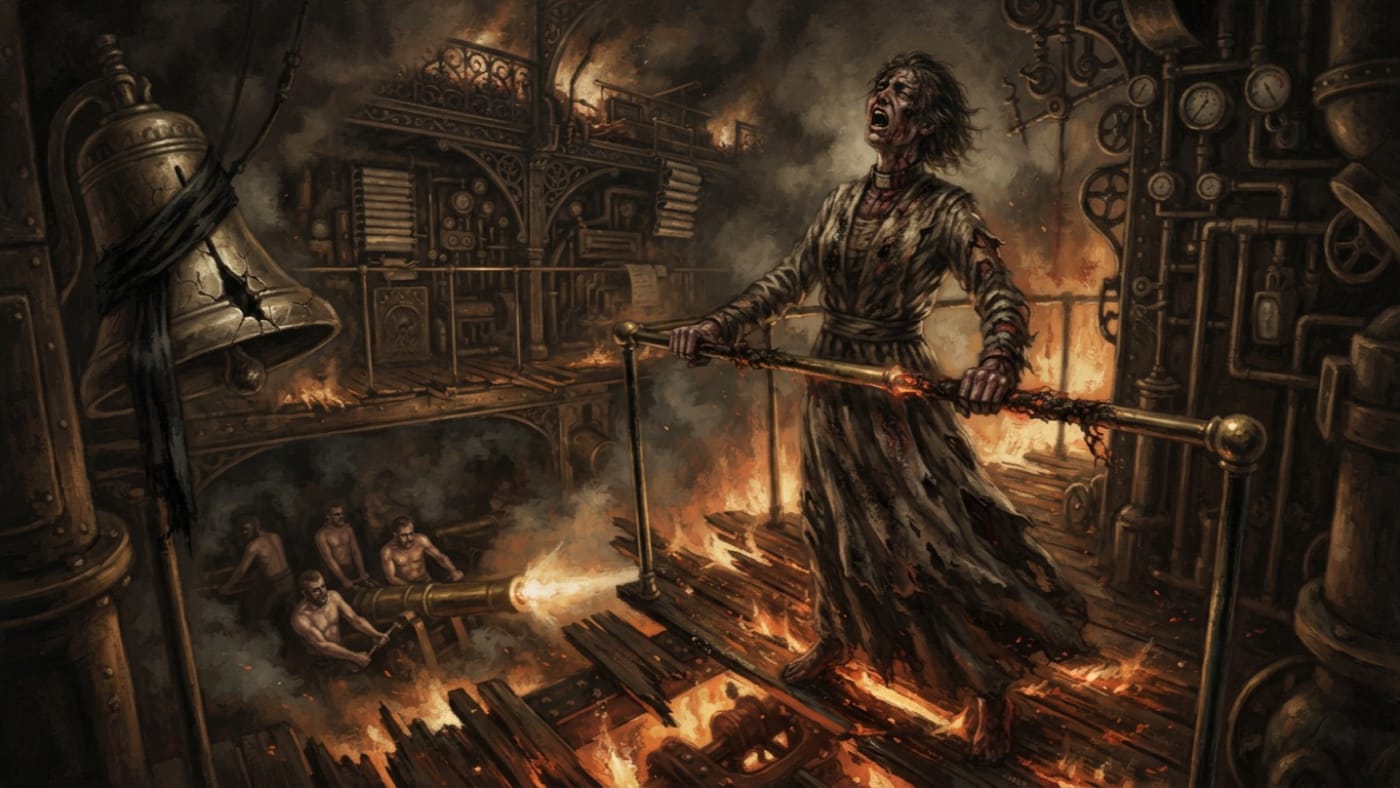 Canticle of Measured Fire — Canticle of Measured Fire, rendered as oil-painting.