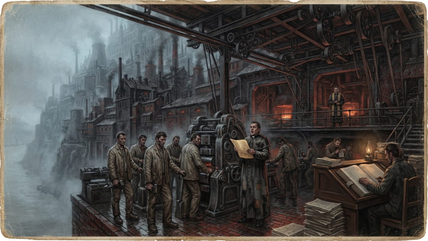 Cantor Foundries — Cantor Foundries, rendered as oil-painting.