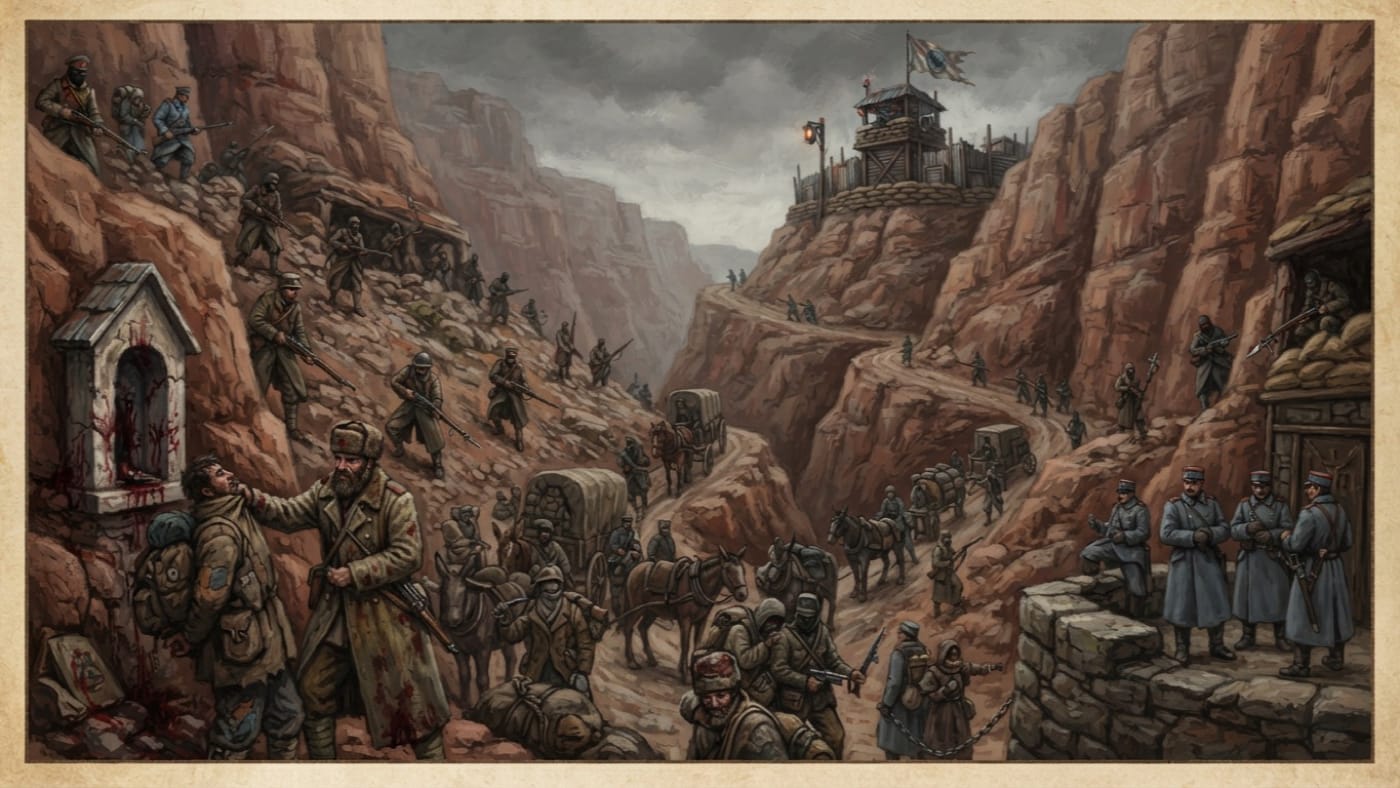 Canyon Saints — Canyon Saints, rendered as oil-painting.