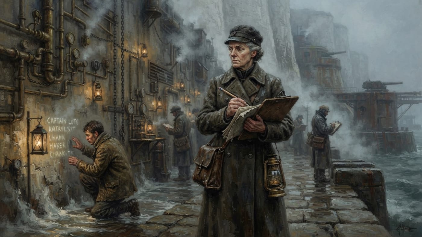 Captain Lute Auvray — Captain Lute Auvray, rendered as oil-painting.