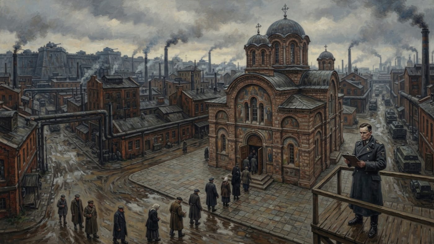 Bulgarian Orthodox Tradition in Sofia — Bulgarian Orthodox Tradition in Sofia, rendered as oil-painting.