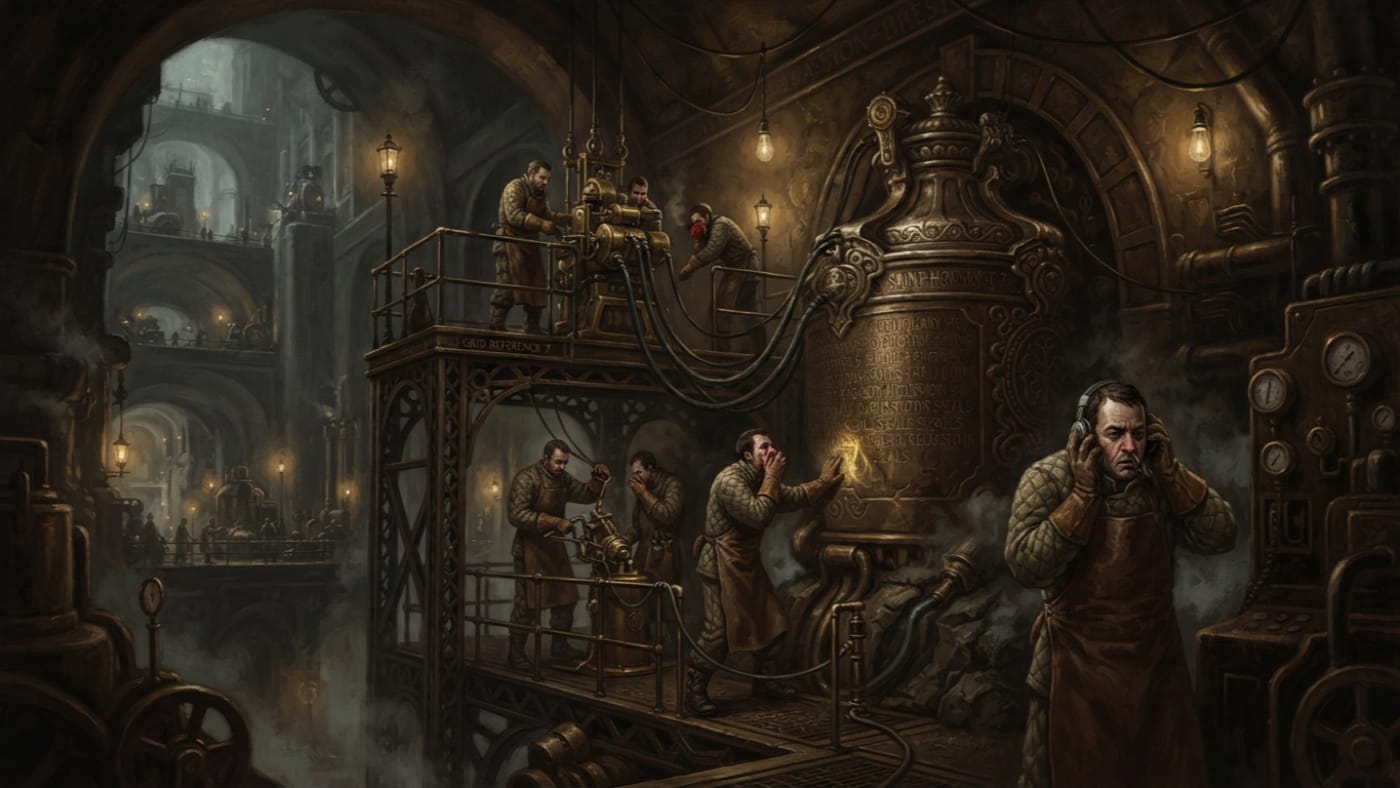 A.S. 176 C-sharp housing incident — A.S. 176 C-sharp housing incident, rendered as oil-painting.