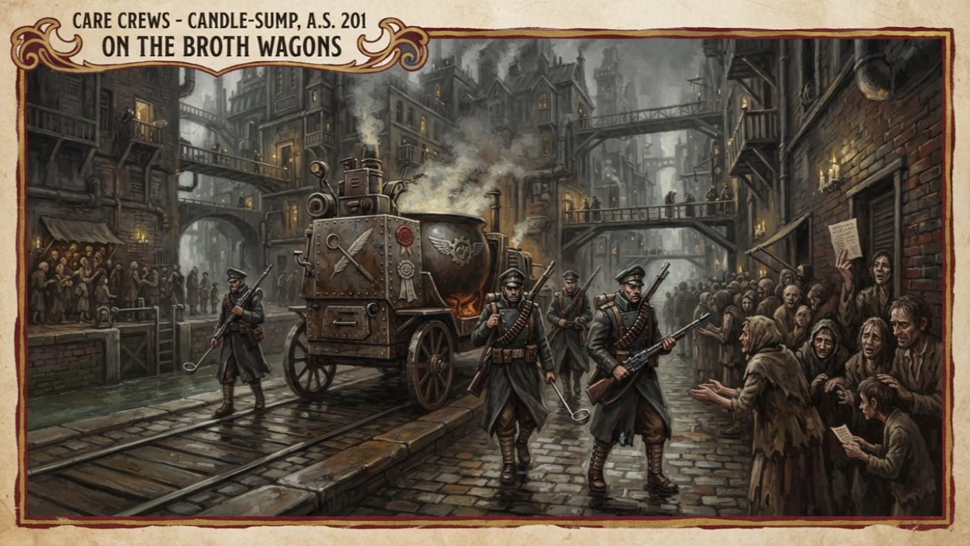 Care crews — Care crews, rendered as oil-painting.