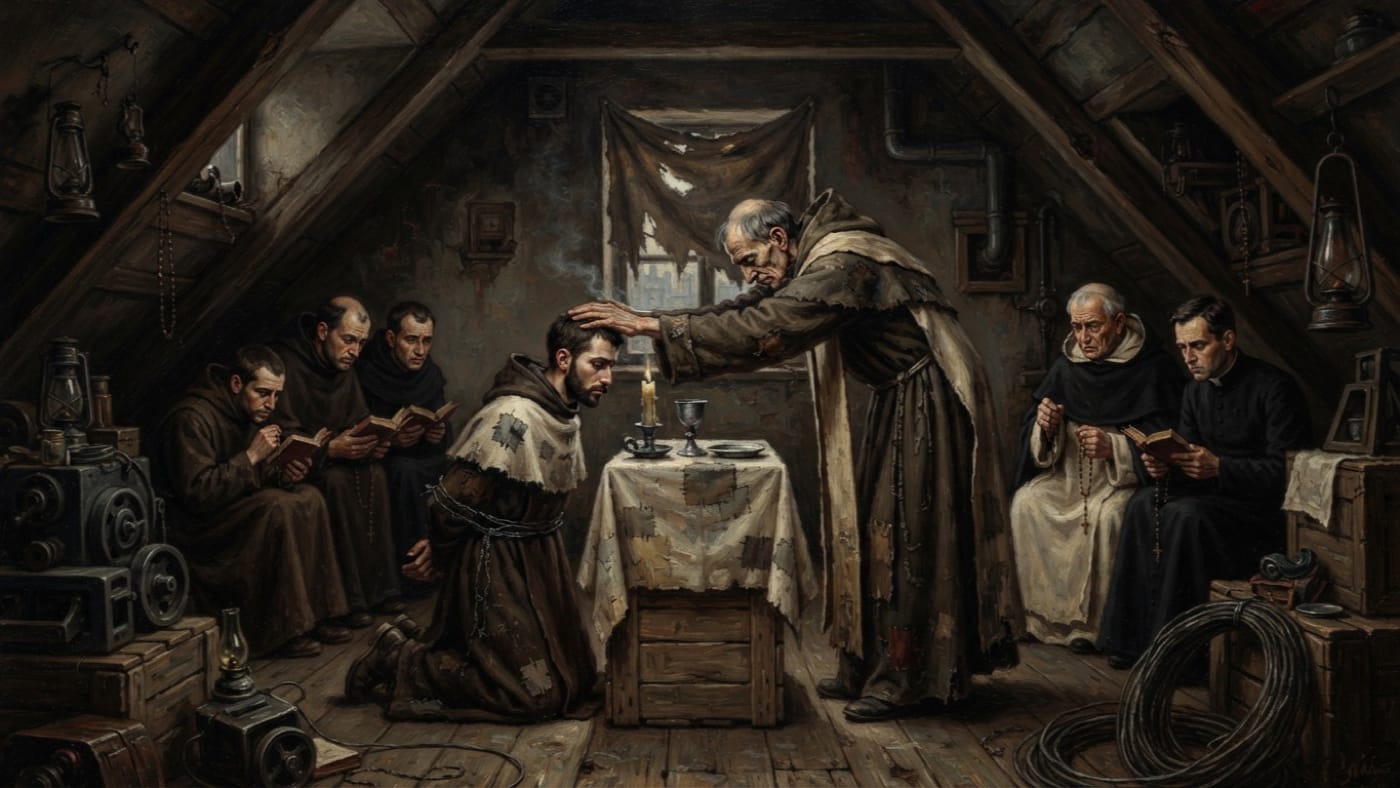Carmelites of Kraków — Carmelites of Kraków, rendered as oil-painting.