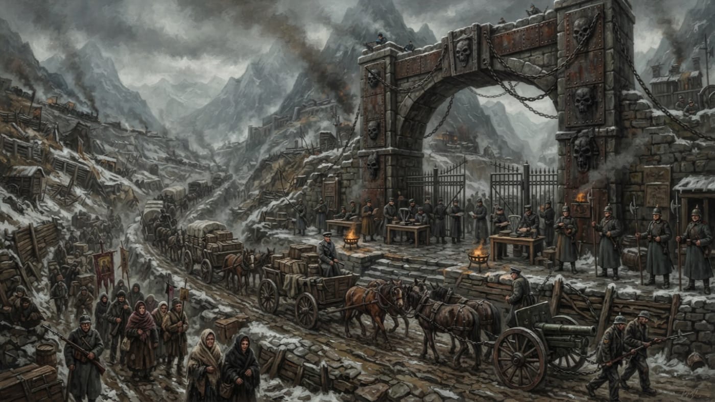 Carpathian Approaches — Carpathian Approaches, rendered as oil-painting.